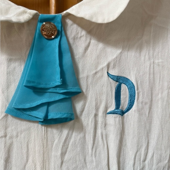 Disney Blue Main Street Blue and White Striped vintage style Dress - Picture 4 of 13